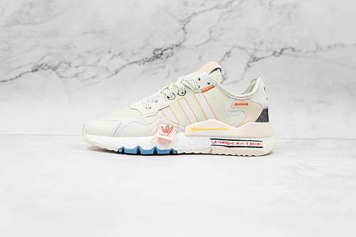 【300】[GZ3045]-[NITE JOGGER BOOST SHOES LIGHT GREY/CLOUD WHITE/BLUE]-[WOMAN:36-39]-[MAN:40-45]