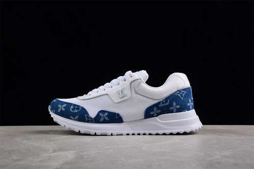 【430】[0317174H56]-[L*V RUN AWAY SNEAKERS WHITE/WHITE/BLUE]-[WOMAN:36-39]-[MAN:40-45]