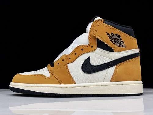【650】[555088-700]-[HUPU AIR JORDAN 1 RETRO HIGH ROOKIE OF THE YEAR GOLDEN HARVEST/BLACK]
