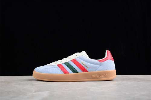 【220】[IG4994]-[ADIDAS GAZELLE BLUE DAWN/COLLEGIATE BURGUNDY/CORE GREEN]-[WOMAN:36-39]-[MAN:40-44]