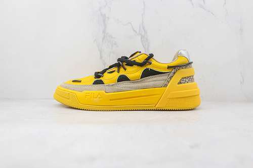 【500】[DA6672-700]-[FI*LA SALTO BASKETBALL SHOES YELLOW/BLACK/BEIGE]-[WOMAN:36-39]-[MAN:40-45]