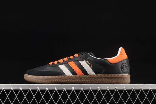 【280】[FW2428]-[SAMBA VEGAN SHOES CORE BLACK/ORANGE/CLOUD WHITE]-[MAN:39-45]