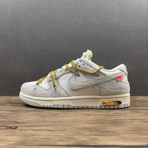 【300】[DJ0950-105]-[OW X SB DUNK LOW LOT 37 OF 50 SAIL/NEUTRAL GREY/YELLOW]-[WOMAN:36-39]-[MAN:40-45]