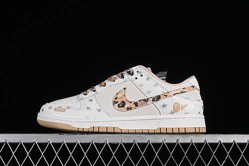 【360】[DQ1098-352]-[SB DUNK LOW BAPE WHITE/GREY/BROWN]-[WOMAN:36-39]-[MAN:40-45]