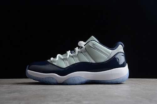 【420】[528895-007]-[AIR JORDAN 11 RETRO LOW GEORGETOWN GREY MIST/WHITE-MIDNIGHT NAVY]-[MAN:40-47.5]