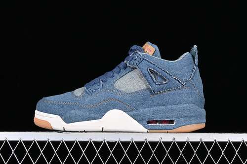 【430】[AO2571-401]-[LEVI S X AIR JORDAN 4 DENIM AJ4 BLUE/GREY/WHITE]-[MAN:40-46]