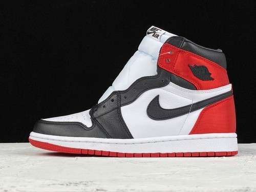 【550】[CD0461-016]-[ST AIR JORDAN 1 RETRO HIGH SATIN BLACK TOE BLACK/WHITE/RED]