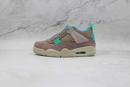【550】[DJ5718-242]-[UNION X AIR JORDAN 4 30TH ANNIVERSARY TAUPE HAZE/BLUE FURY-KHAKI-ROMA GREEN]