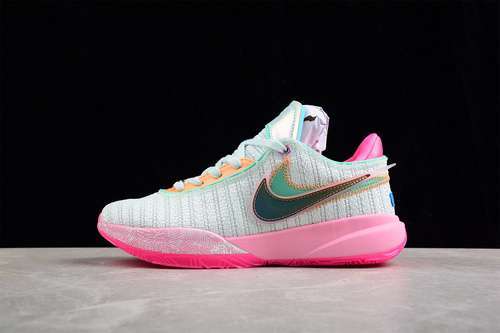 【340】[DJ5422-300]-[LEBRON 20 EP TIME MACHINE BARELY GREEN/MEDIUM SOFT PINK/LIGHT BONE/MULTI-COLOR]