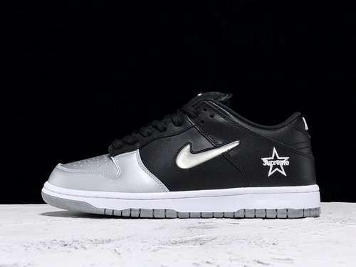 [CK3480-001]-[PK SUPREME X SB DUNK LOW BLACK/SILVER/WHITE]-[WOMAN:36-39]-[MAN:40-47]