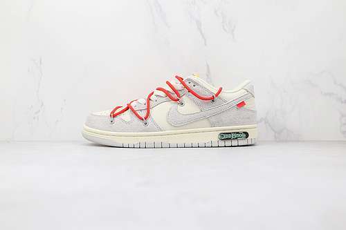 【360】[DJ0950-118]-[OW X SB DUNK LOW LOT 33 OF 50 SAIL/NEUTRAL GREY/CHILE RED]-[UNSIEX:36-46]