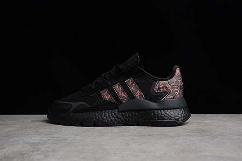【300】[FW6690]-[NITE JOGGER BOOST SHOES CORE BLACK/CORE BLACK/LIGHT SCARLET]-[MAN:39-45]