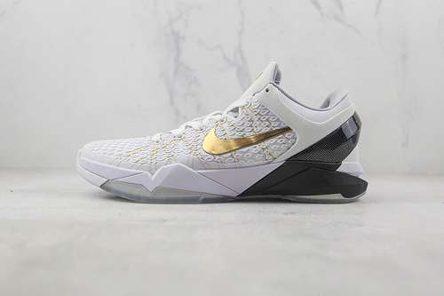 【360】[511371-100]-[ZOOM KOBE 7 SYSTEM ELITE HOME WHITE/METALLIC GOLD-BLACK-NATURAL GREY]-[MAN:40-46]