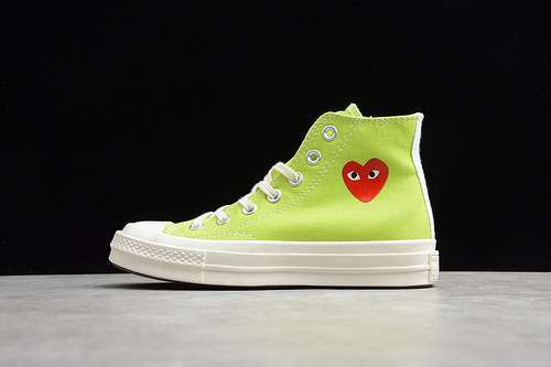 【250】[168299C]-[PLAY CDG X CHUCK TAYLOR 70 HIGH TOP FLUORESCENT GREEN/EGRET]-[UNISEX:35-44]