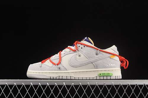 【450】[DJ0950-110]-[OW X SB DUNK LOW LOT 13 OF 50 SAIL/NEUTRAL GREY/HABANERO RED]-[UNISEX:36-47.5]