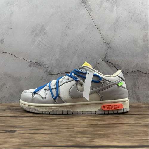 【450】[DM1602-112]-[OW X SB DUNK LOW 10 OF 50 LIGHT GREY/BLUE/WHITE]-[WOMAN:36-39]-[MAN:40-47.5]