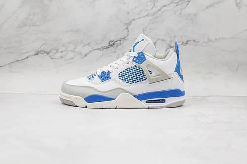 【300】[308497-105]-[AIR JORDAN 4 RETRO MILITARY BLUE 2012 WHITE/MILITARY BLUE-NTRL GREY]