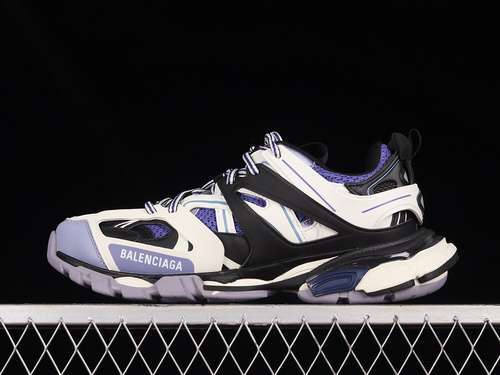 【550】[W1GB18322]-[BA*LEN*CIAGA TRACK TESS S.GOMMA SNEAKER WHITE/BLACK/PURPLE]-[UNISEX:35-46]