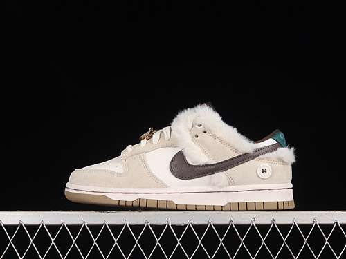 【290】[FB1859-121]-[SB DUNK LOW FUR BLING SAIL/BAROQUE BROWN/SAIL]-[WOMAN:36-39]