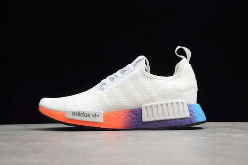 【300】[D8302]-[NMD_R1 SHOES CLOUD WHITE/ORANGE/PURPLE]-[WOMAN:36-39]-[MAN:40-45]