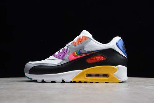 [76-74-83]-[CJ5482-100]-[AIR MAX 90 BE TRUE WHITE/MULTI COLOR-BLACK-WOLF GREY]-[MAN:39-44]