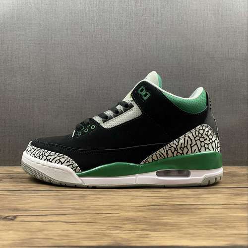 【460】[CT8532-030]-[AIR JORDAN 3 BLACK/PINE GREEN/CEMENT GREY-WHITE]-[MAN:40.5-47.5]