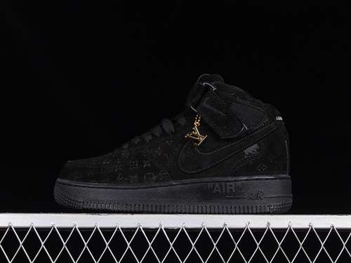 【360】[1A9HD7]-[L*V X AIR FORCE 1 LOW 07 MID BLACK/BLACK/GOLD]-[WOMAN:36-39]-[MAN:40-45]