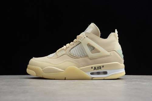 【580】[CV9388-100]-[OW X AIR JORDAN 4 SP SAIL/MUSLIN-WHITE-BLACK]-[MAN:40-46]