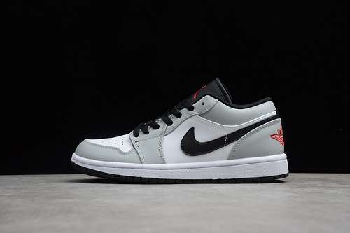 【320】[553558-030]-[AIR JORDAN 1 LOW LIGHT SMOKE GREY/GYM RED-WHITE]-[WOMAN:36-39]-[MAN:40-47]