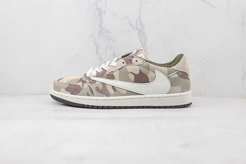【320】[DM7866-113]-[TRAVIS SCOTT X FRAGMENT X AIR JORDAN 1 LOW CAMO/WHITE]-[WOMAN:36-39]-[MAN:40-46]