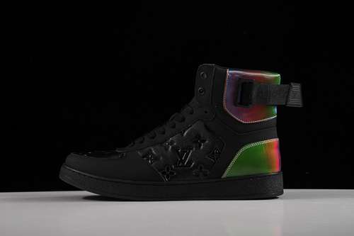 【450】[L*V 20SS HIGH SHOES BLACK/GREEN]-[WOMAN:35-39]-[MAN:40-44]
