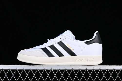 【230】[FV1242]-[ADIDAS ORIGINALS GAZELLE INDOOR WHITE/BLACK]-[MAN:39-45]
