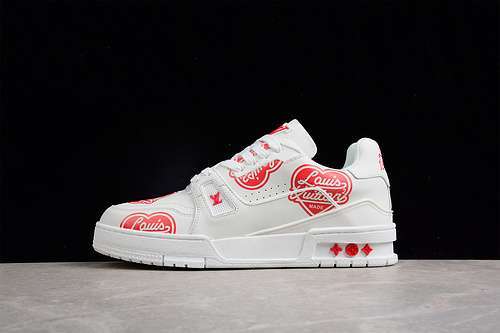 【750】[L*V LOW SHOES WHITE/WHITE/RED]-[MAN:38-45]
