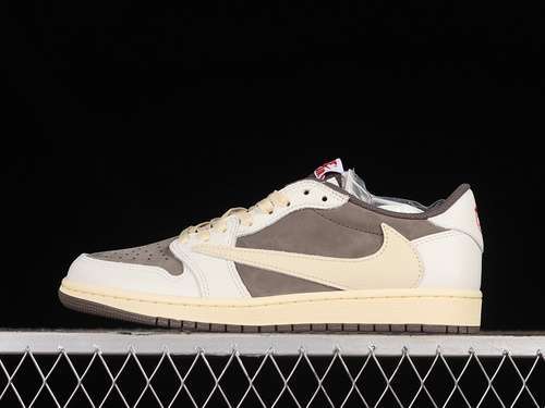 【650】[DM7866-162]-[TRAVIS SCOTT X AIR JORDAN 1 LOW OG REVERSE MOCHA SAIL/UNIVERSITY RED/RIDGEROCK]