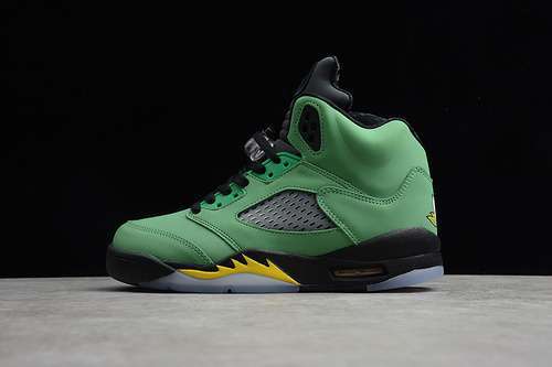 【400】[CK6631-307]-[GZ AIR JORDAN 5 RETRO SE OREGON APPLE GREEN/BLACK-YELLOW STRIKE-BLACK]