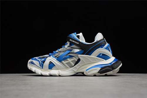 【530】[568615-W3GC2-9203]-[BA*LEN*CIAGA TRACK 2.0 SNEAKERS LIGHT GREY/BLUE/BLACK-WHITE]