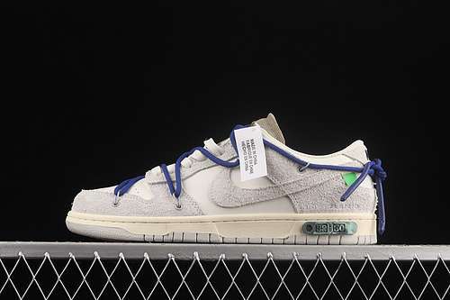 【350】[DJ0950-104]-[OW X SB DUNK LOW LOT 32 OF 50 SAIL/NEUTRAL GREY/RACER BLUE]-[UNISEX:36-45]