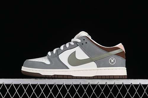 【430】[FQ1180-001]-[YUTO HORIGOME X DUNK LOW SB WHITE/GREY/GREEN/BROWN]-[WOMAN:36-39]-[MAN:40-47.5]