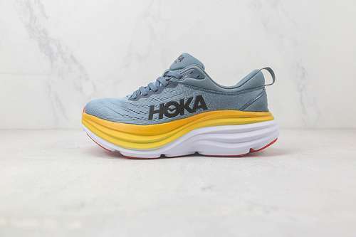 【280】[HOKA ONE ONE RUNNING SHOES BLUE/YELLOW/WHITE-BLACK]-[WOMAN:36-39]-[MAN:40-45]