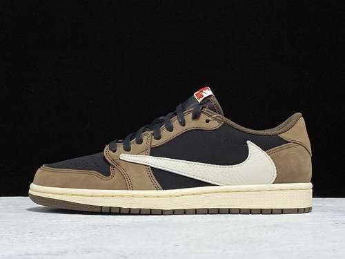 【490】[CQ4277-001]-[GET AIR JORDAN 1 RETRO LOW TRAVIS SCOTT BLACK/DARK MOCHA]-[MAN:40-47.5]