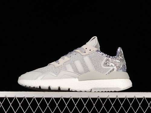 【280】[FW6706]-[NITE JOGGER BOOST CLOUD WHITE/LIGHT GREY/SILVER]-[WOMAN:36-39]-[MAN:40-45]