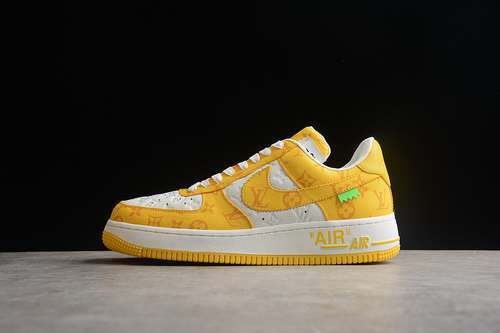 【630】[L*V X AIR FORCE 1 LOW 07 WHITE/WHITE/YELLOW]-[MAN:38-45]