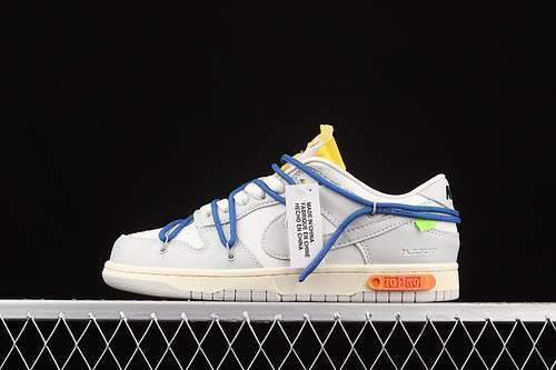 【330】[DM1602-112]-[OW X SB DUNK LOW LOT 10 OF 50 SAIL/NEUTRAL GREY/BATTLE BLUE]-[UNSIEX:36-45]