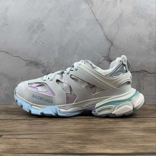 【530】[BA*LEN*CIAGA TRACK 3.0 SNEAKER WHITE/LIGHT BLUE/PINK]-[WOMAN:35-39]-[MAN:40-45]