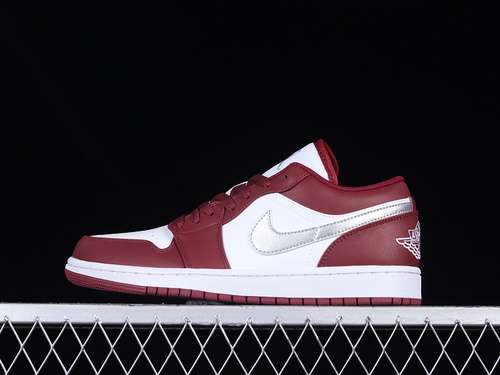 【300】[553558-615]-[AIR JORDAN 1 LOW BORDEAUX WHITE/BORDEAUX/GREY]-[WOMAN:36-39]-[MAN:40-46]