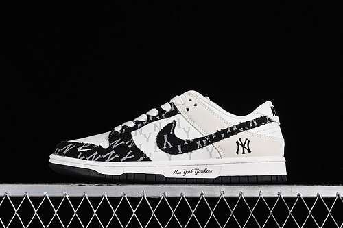 【360】[DQ1098-343]-[SB DUNK LOW MLB BLACK/WHITE/GREY]-[WOMAN:36-39]-[MAN:40-45]