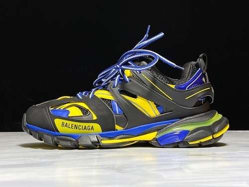【580】[GET TRACK 2.0 SNEAKER BLACK/BLUE/YELLOW]-[WOMAN:35-39]-[MAN:40-45]