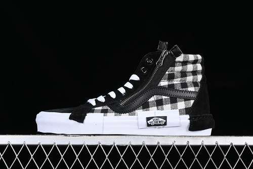 【320】[VN0A3WM1XOS]-[VAULT SK8 HI CAP LX WHITE/BLACK]-[WOMAN:35-39]-[MAN:40-44]