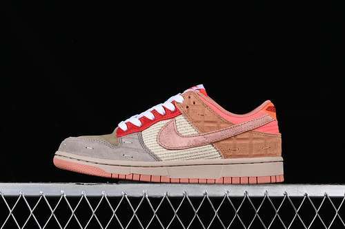 【330】[FN0316-999]-[CLOT X DUNK LOW WHAT THE BROWN/GREY/RED]-[WOMAN:35.5-39]-[MAN:40-47.5]