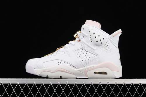 【560】[DH9696-100]-[AIR JORDAN 6 RETRO GOLD HOOPS WHITE/SAIL/METALLIC GOLD/BARELY ROSE]